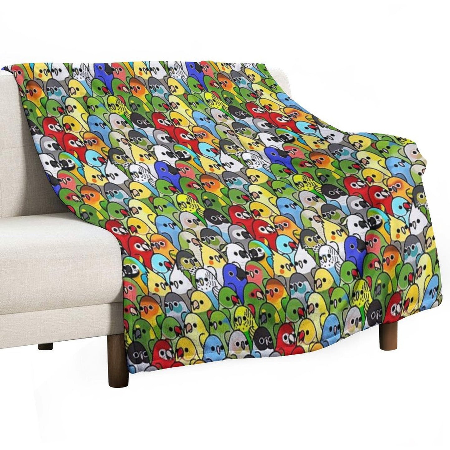 Too Many Birds! Bird Squad Classic Throw Blanket