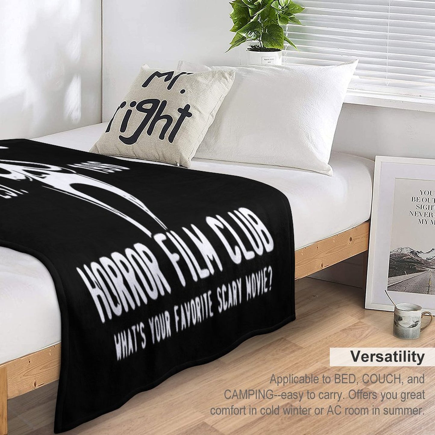 Scream Woodsboro Film Club Horror Throw Blanket