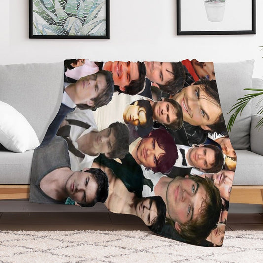 Ian Somerhalder Photo Collage Throw Blanket