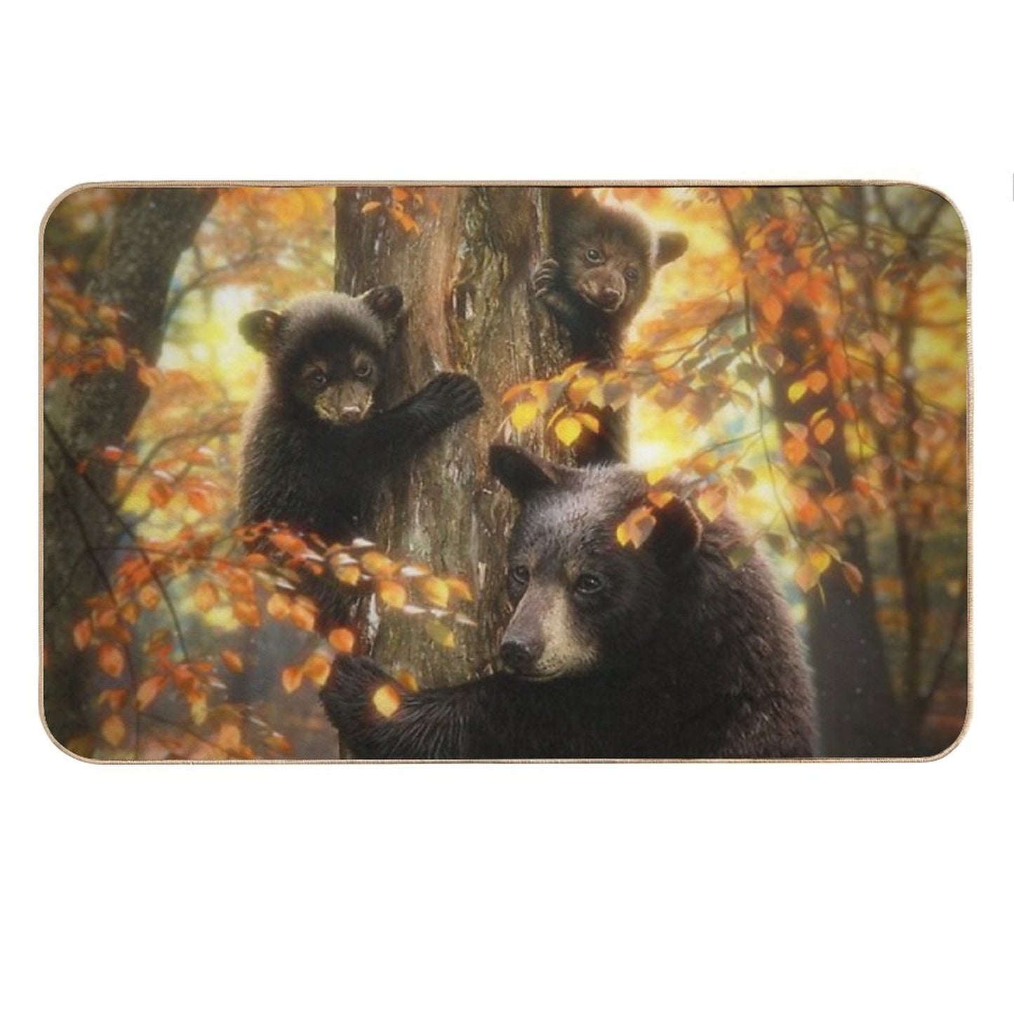 Black Bears Bath Mat