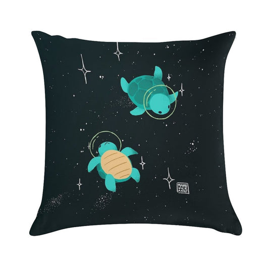 Space Turtles Soft Gift Ready Throw Pillow
