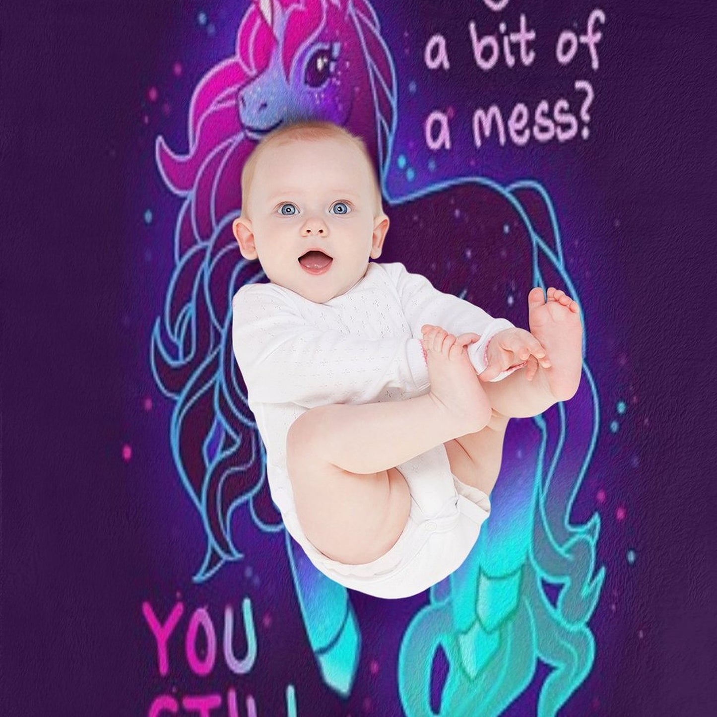YOU STILL KILLIN IT Neon Unicorn Throw Blanket