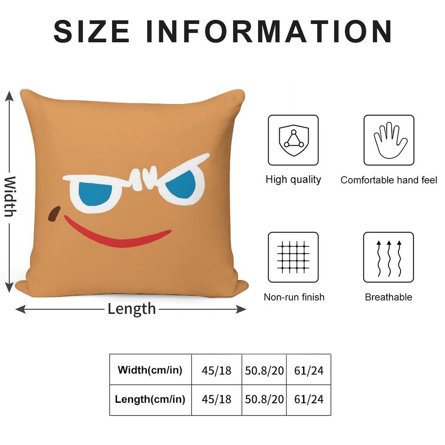 Gingerbrave Cursed Face Soft Anti-Pilling Throw Pillow