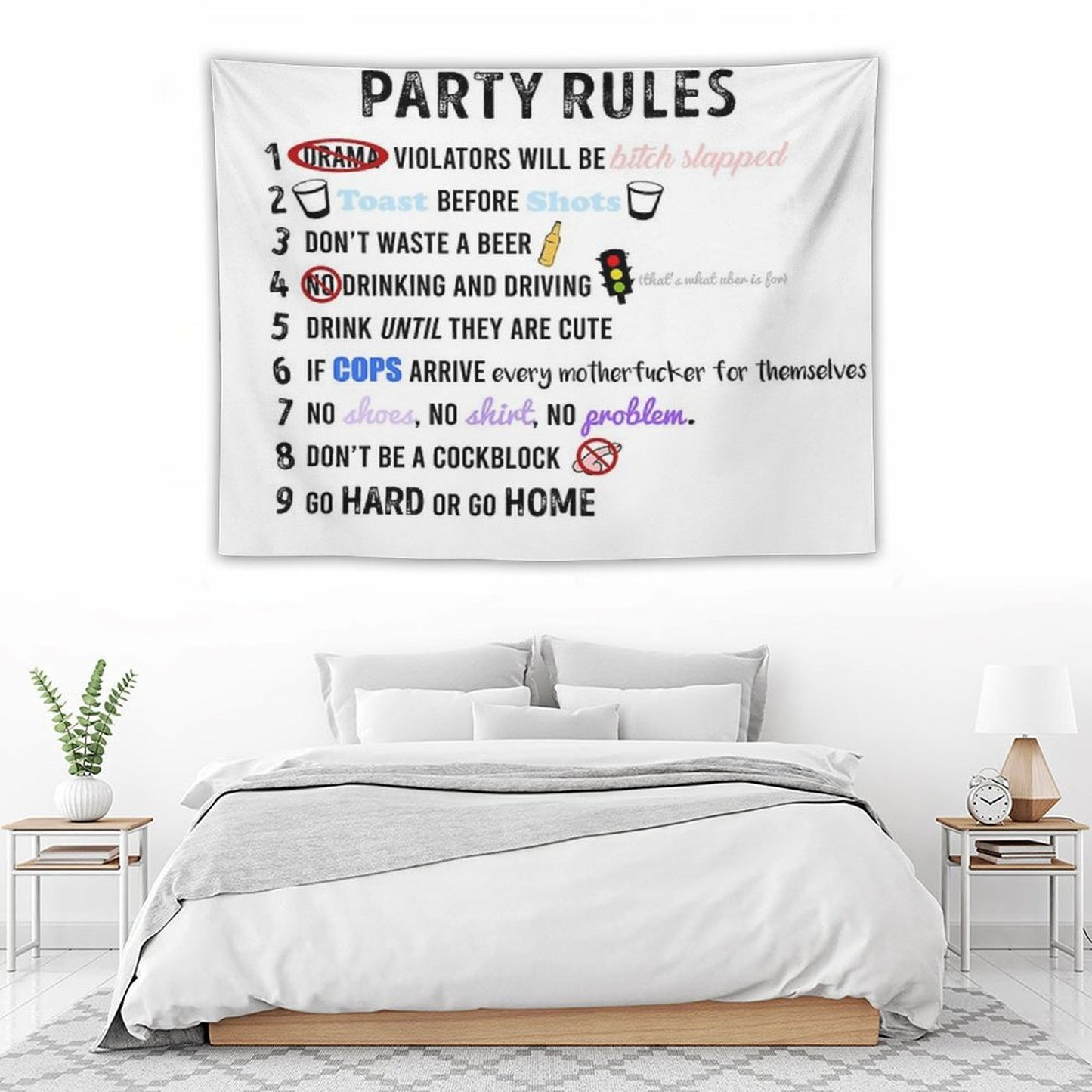 Party Rules Tapestry