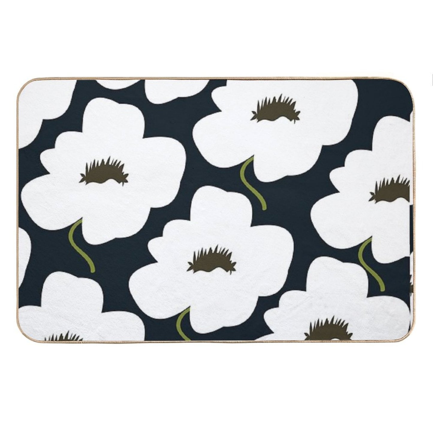 B&W Finnish Flower Bath Mat