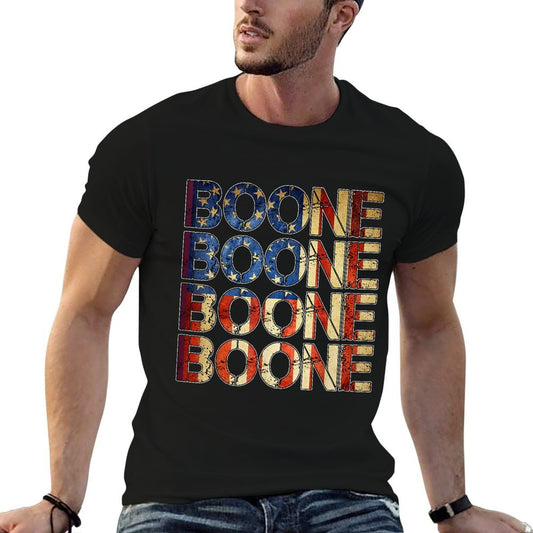 Boone Family Name I Love Boone Personalized Vintage Versatile T-Shirt
