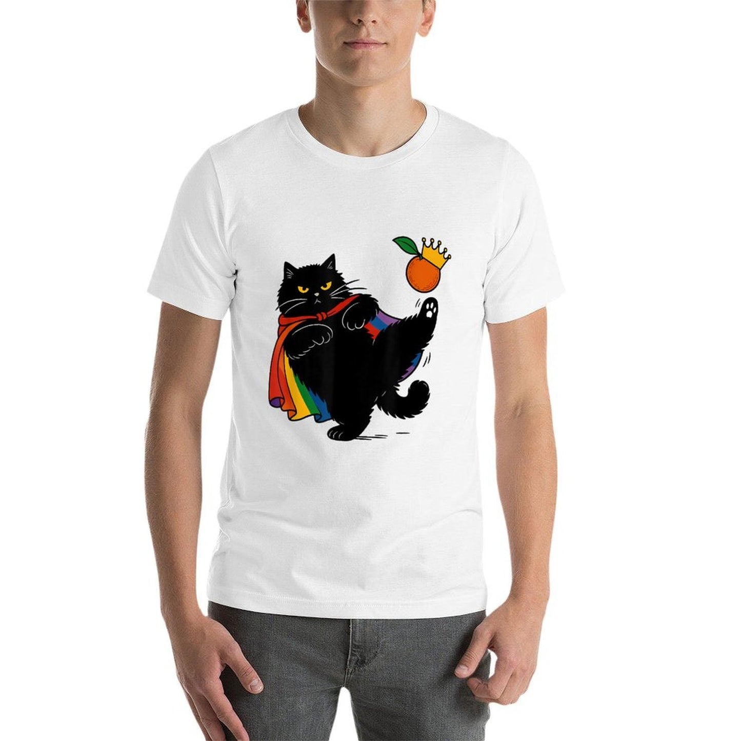 No Kings Cat Pride Slim-fit Cut T-Shirt