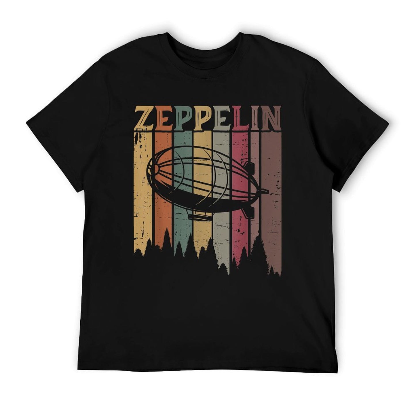 Retro Zeppelin 70s 80s Dirigible Airship Zepelin Zepplin Trendy Pattern T-Shirt