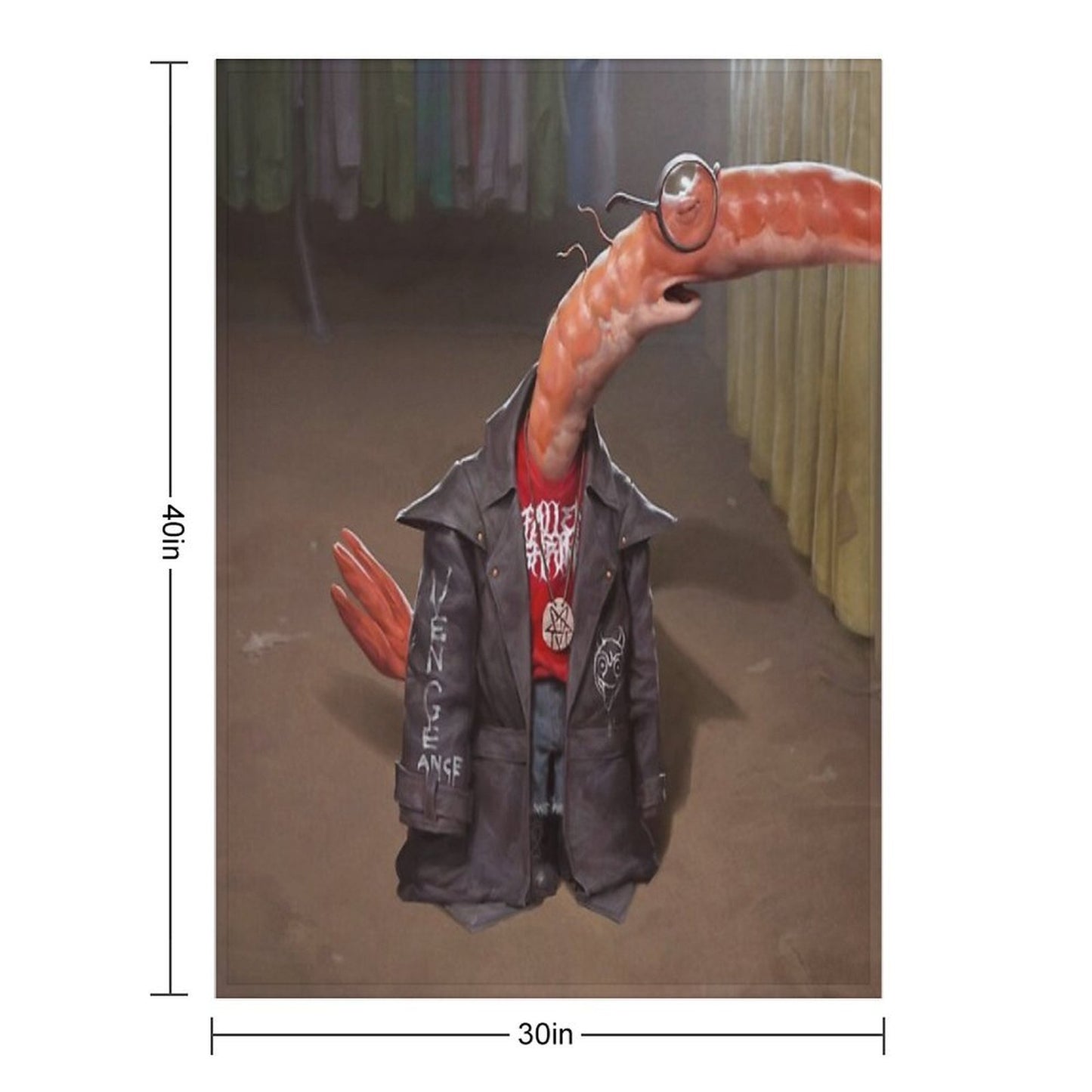 Shrimp Smiling Friends Throw Blanket