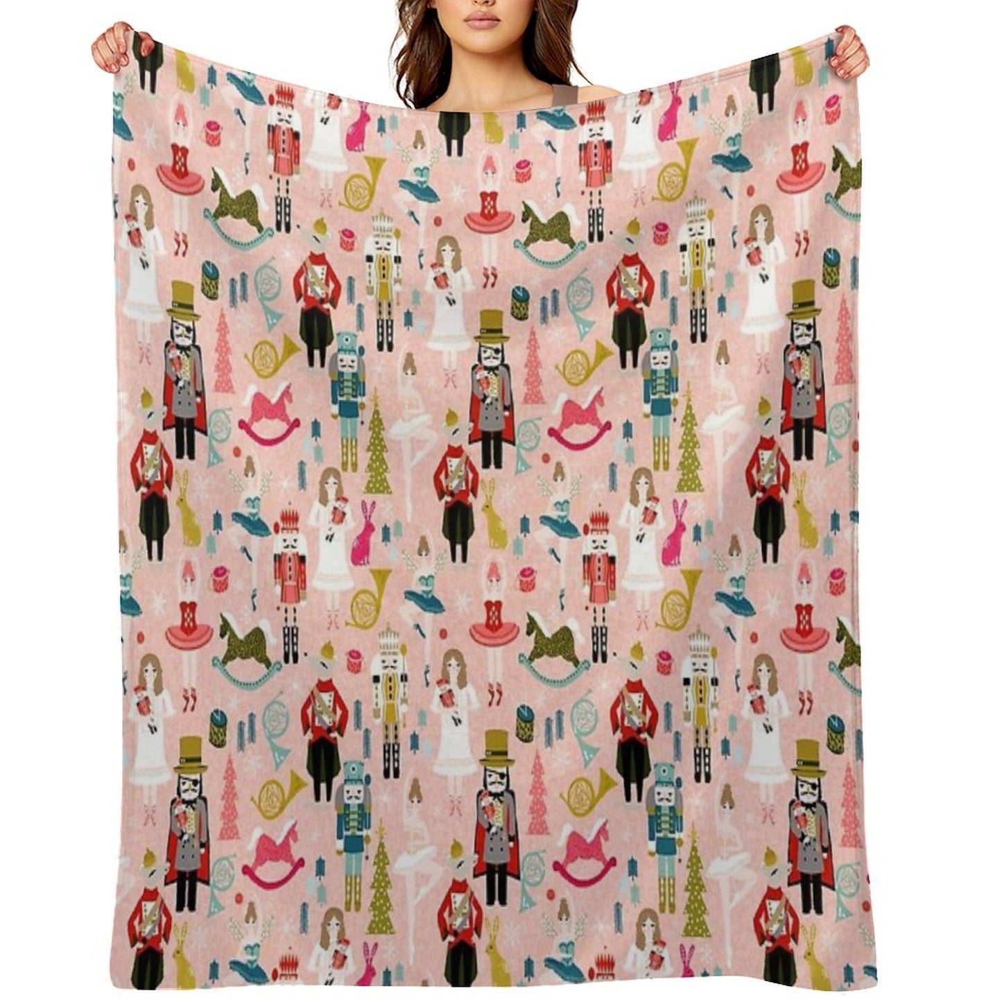 The Nutcracker - Blush by Andrea Lauren Throw Blanket
