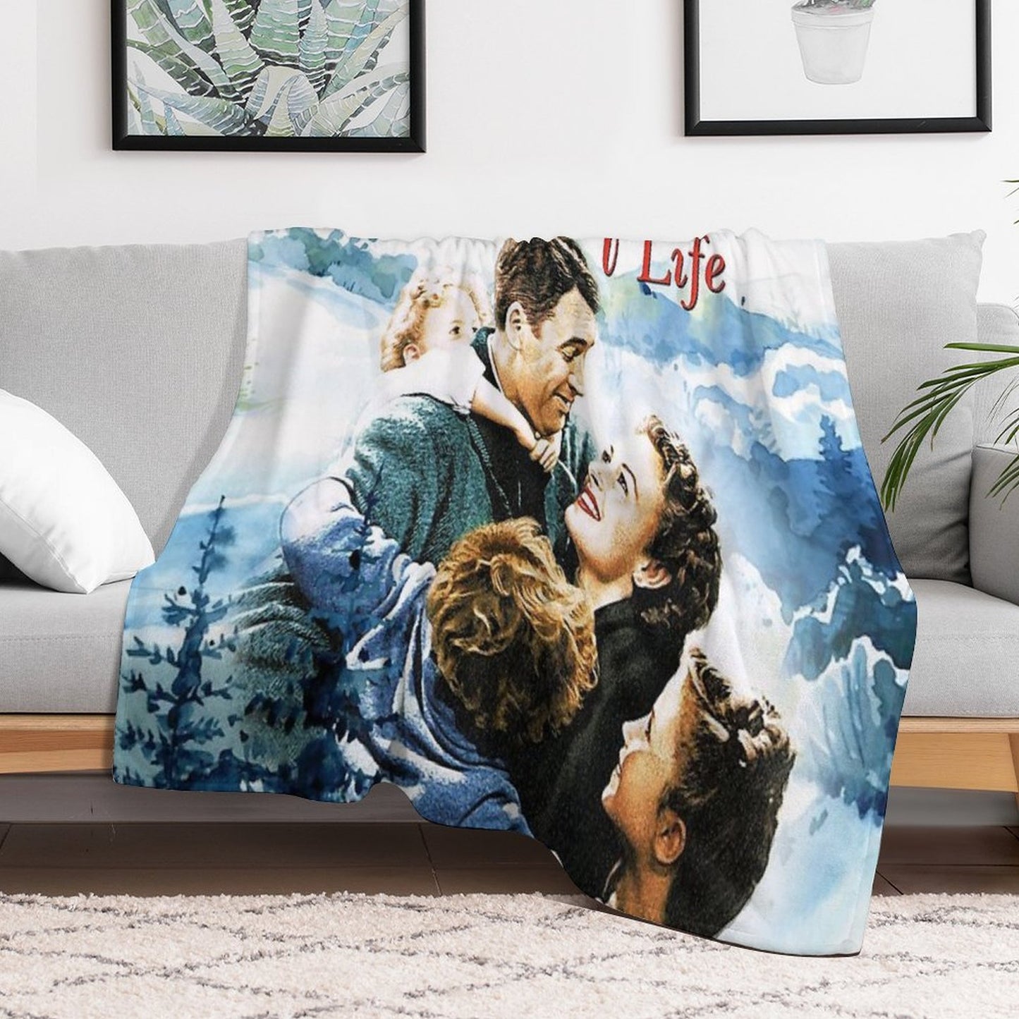 It's A Wonderful Life Scene Throw Blanket