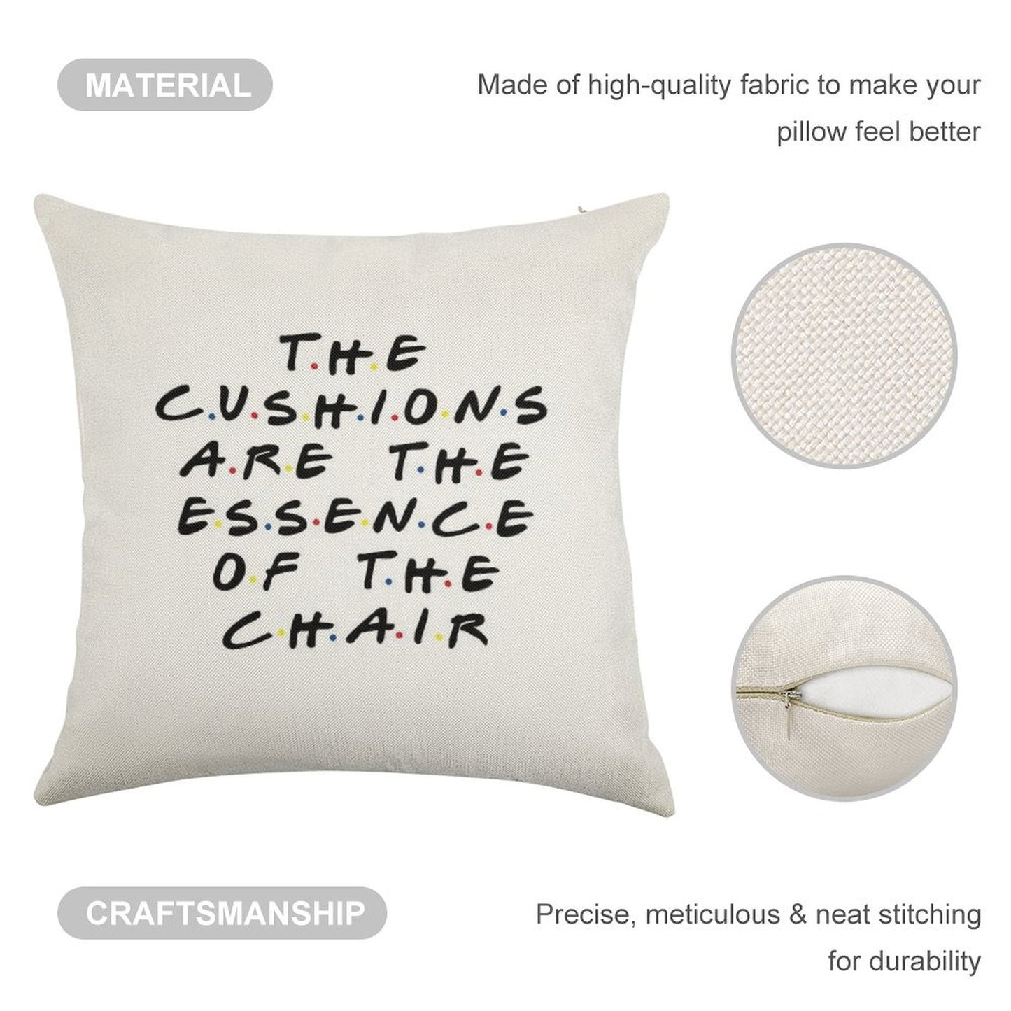 The Cushions Are The Essence Of The Chair Linen Throw Pillow Cover