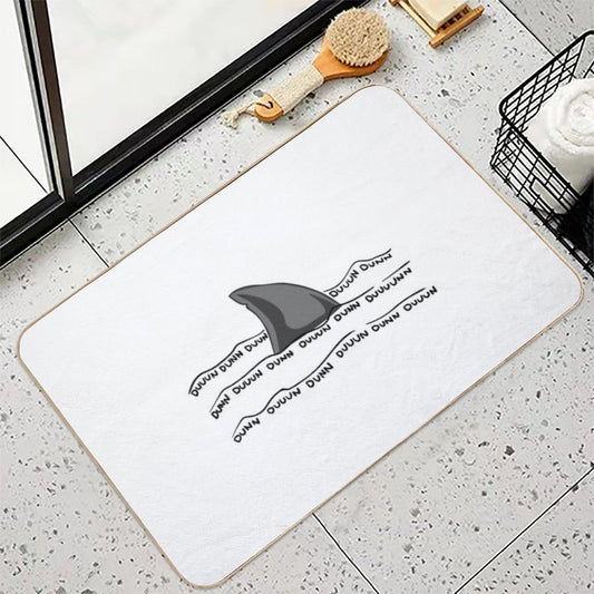 Jaws Funny Shark Melody Motif Bath Mat