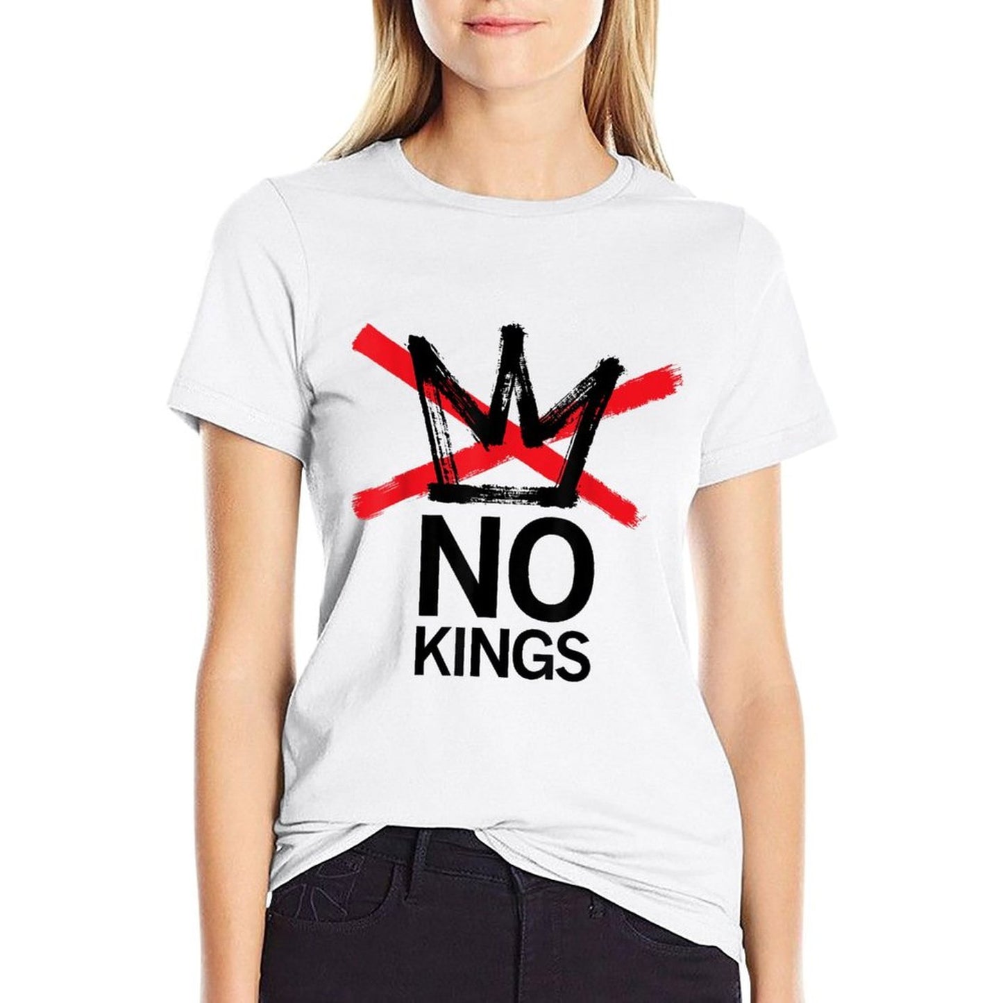 No Kings in America Political for Men Women - No Kings Tagless Design T-Shirt