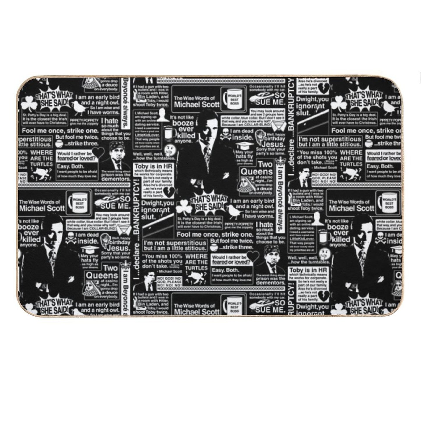 The Wise Words of Michael Scott Bath Mat