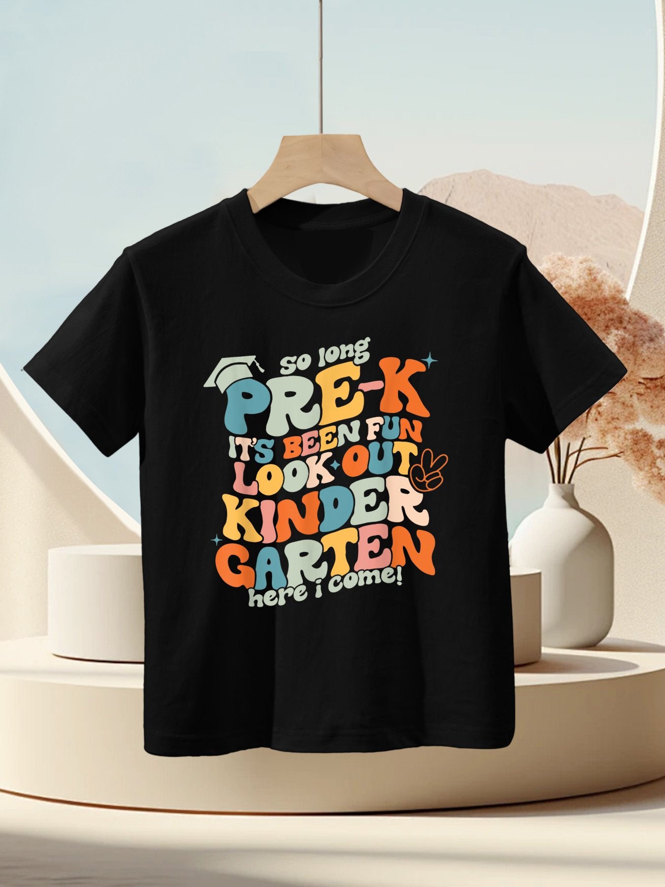 Groovy So Long Pre-K Kindergarten Here I Come Graduation Kids T-Shirt
