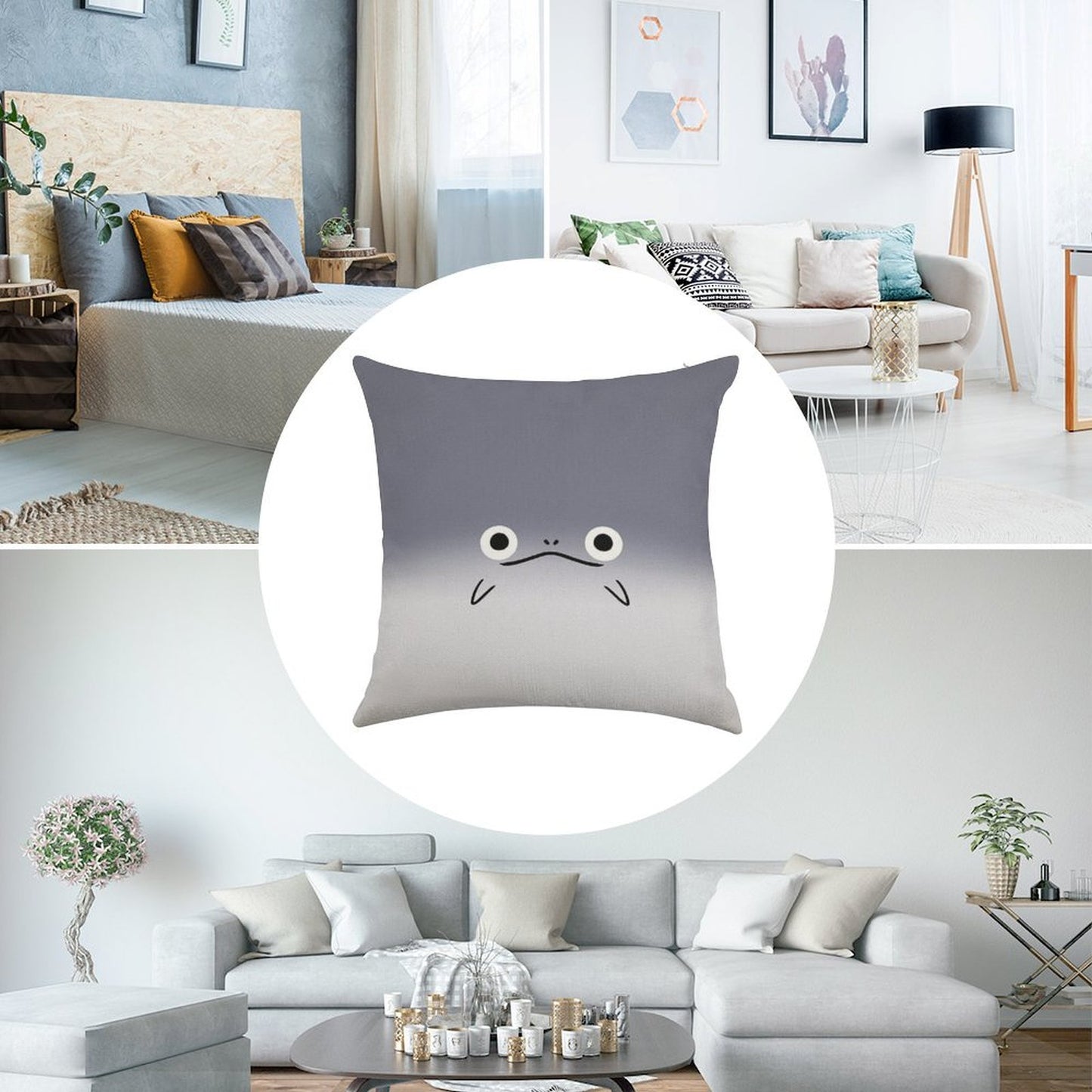Namazu FFXIV Linen Throw Pillow Cover