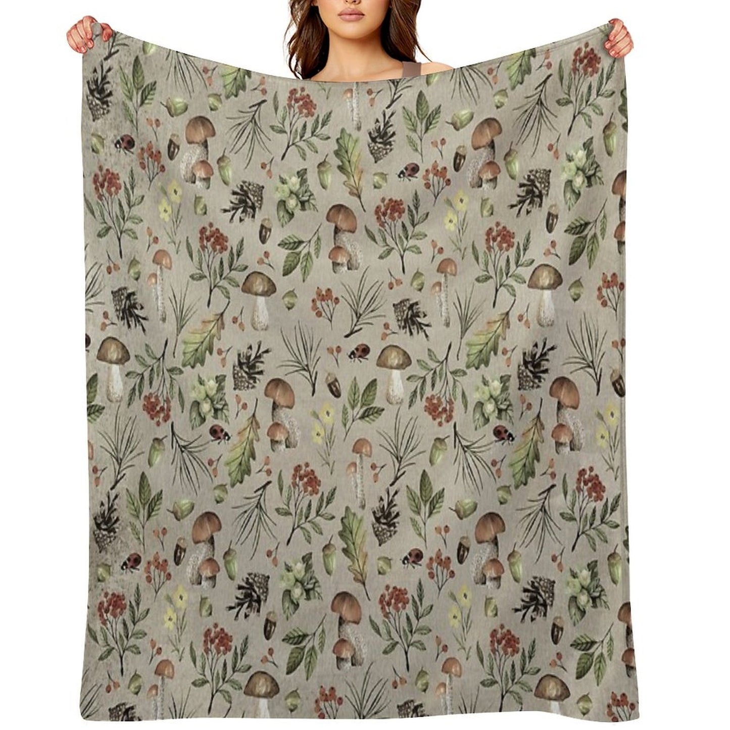 Sweet Autumn Pattern Throw Blanket