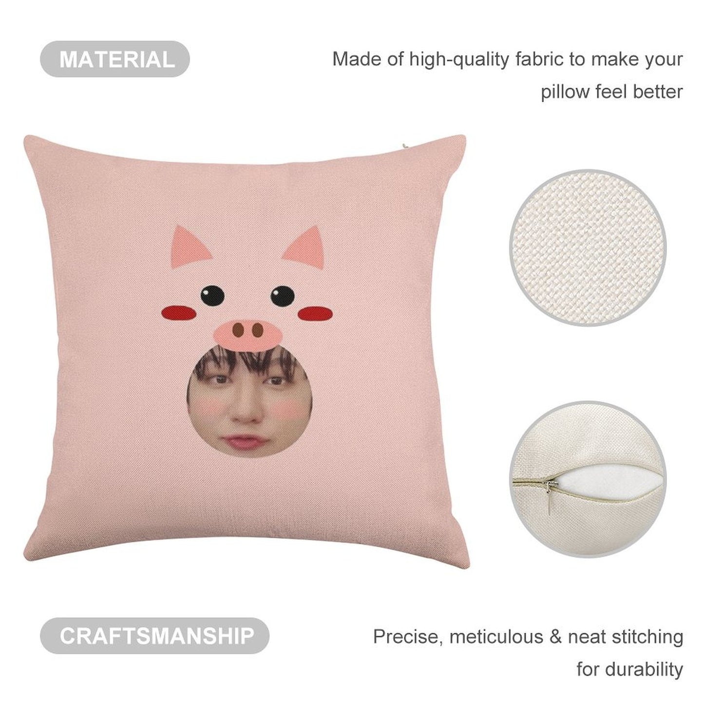 Dwaekki Changbin Linen Throw Pillow Cover