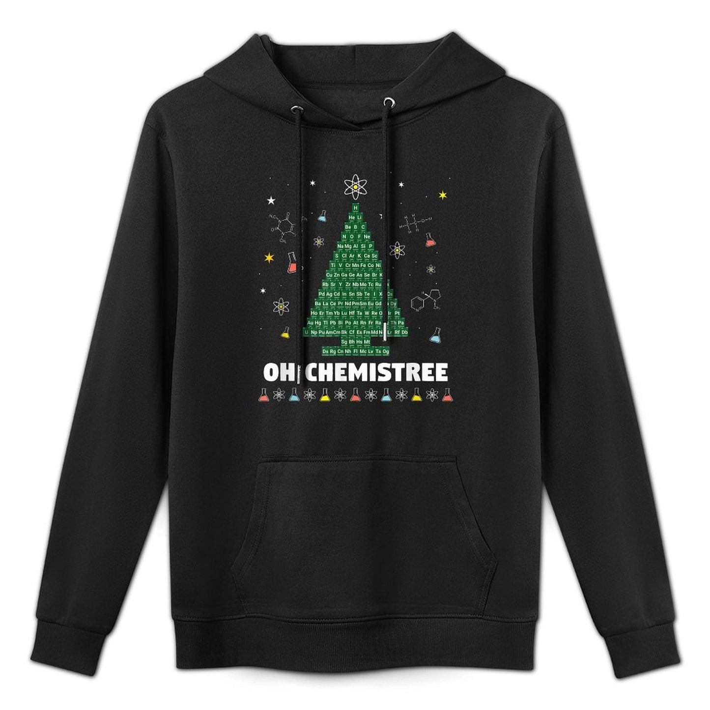OH CHEMISTREE Periodic Table Chemistry Christmas Tree Durable Construction Hoodie
