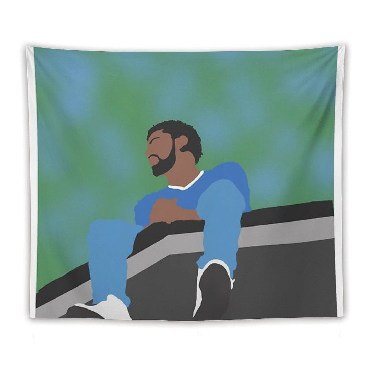 J. Cole Minimalist Album Cover Tapestry
