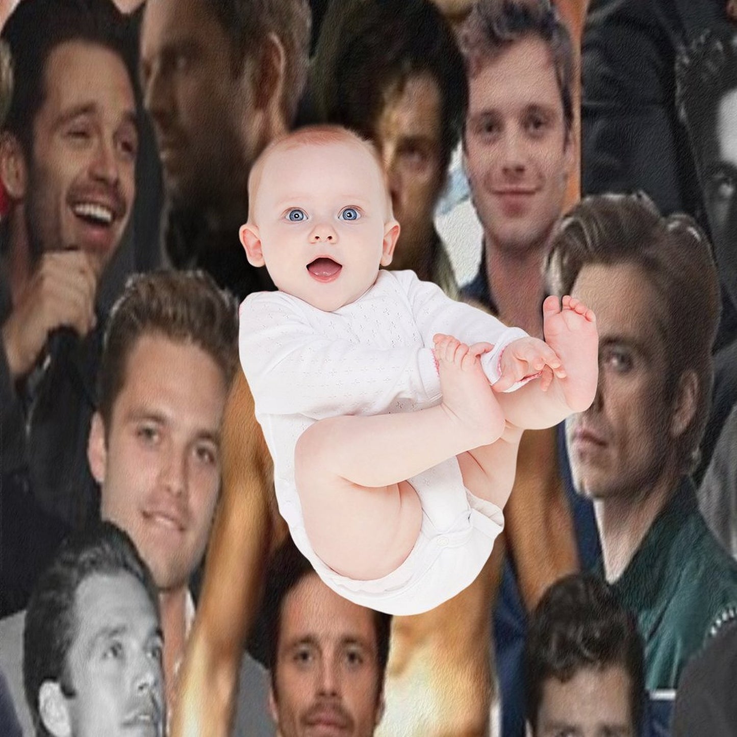 Sebastian Stan Collage Throw Blanket