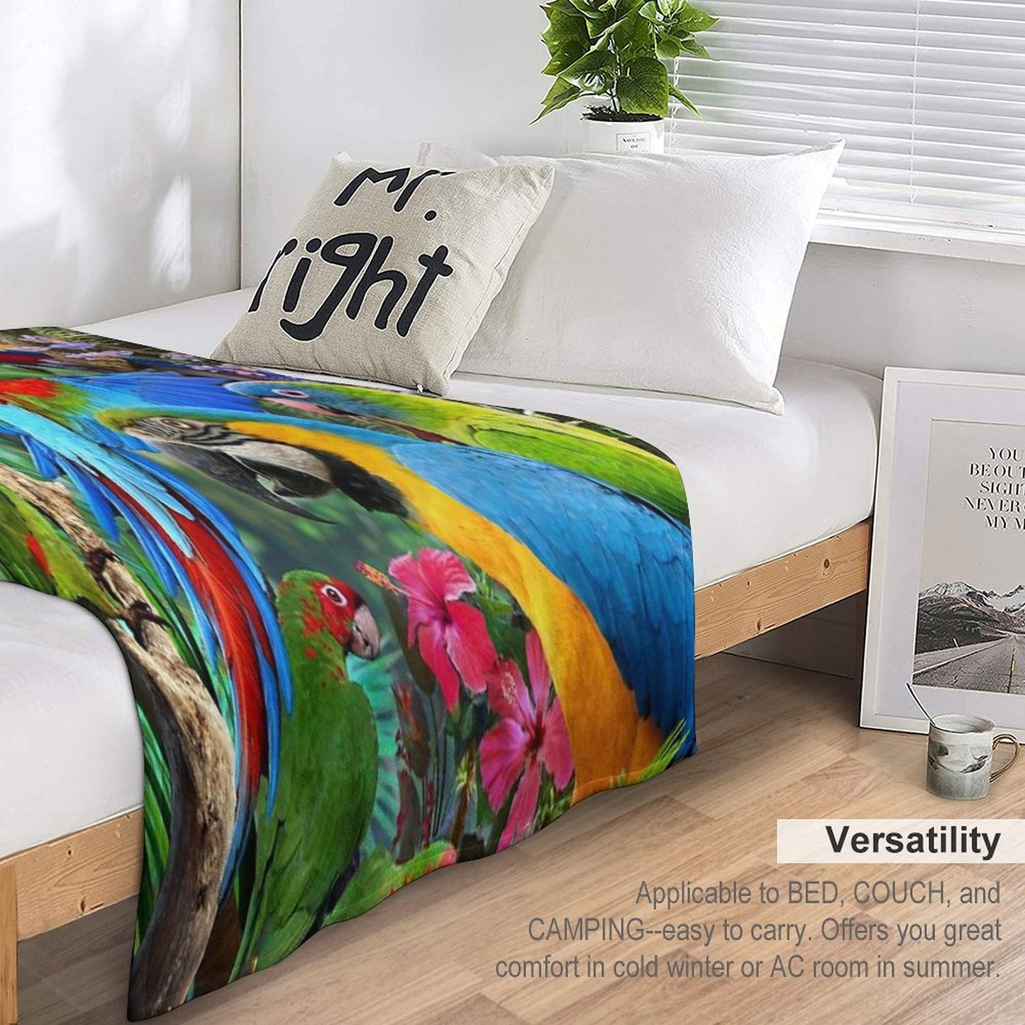 Parrots Throw Blanket