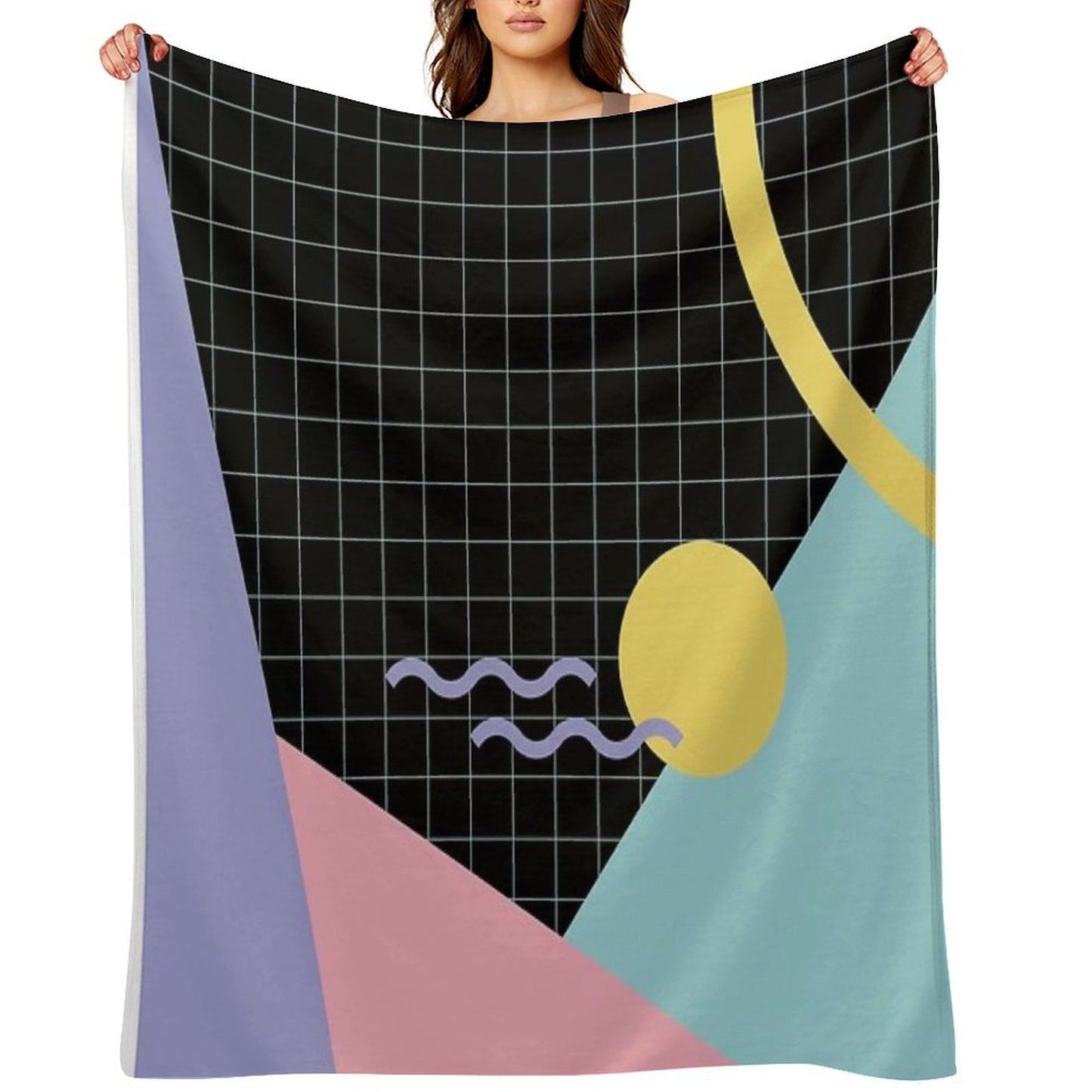 Memphis Pattern 7 - Retro 80s 90s Throw Blanket