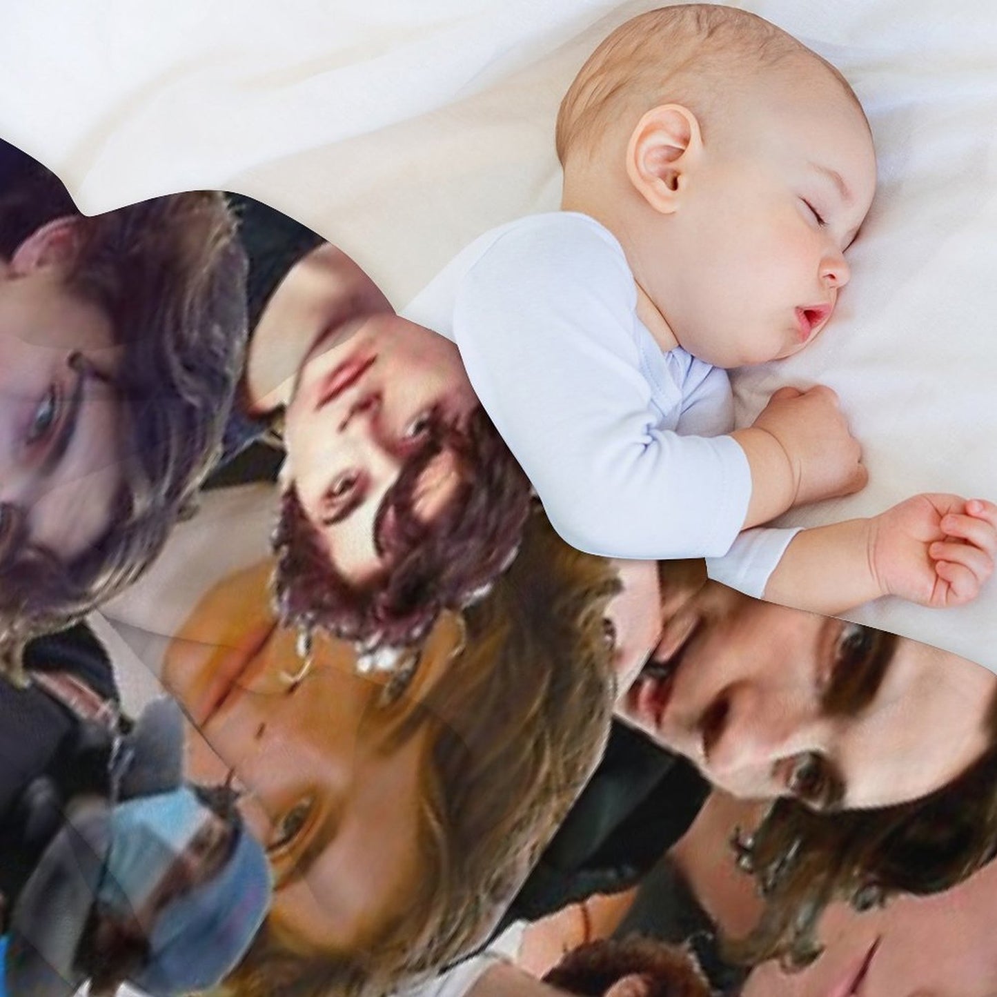 Timothée Chalamet Photo Collage Throw Blanket