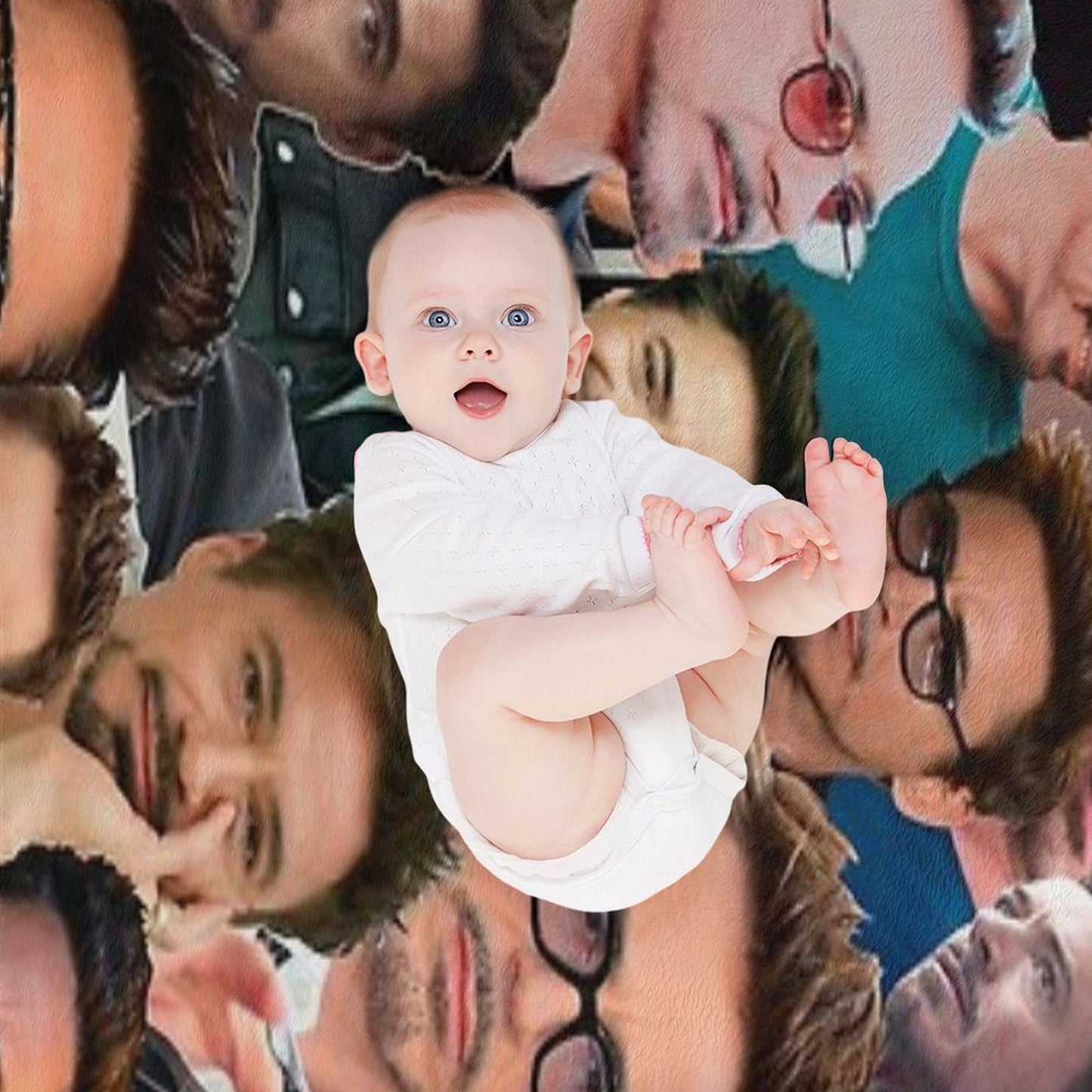 Robert Downey Jr. Photo Collage Throw Blanket