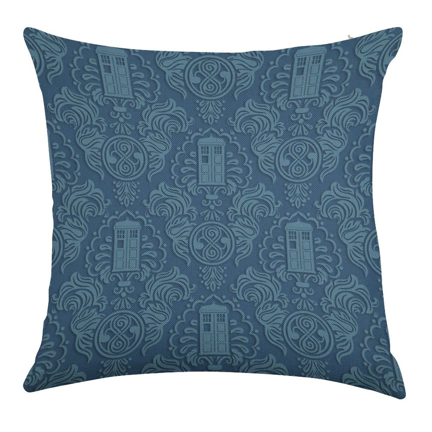 Doctor's Damask Linen Throw Pillow Cover