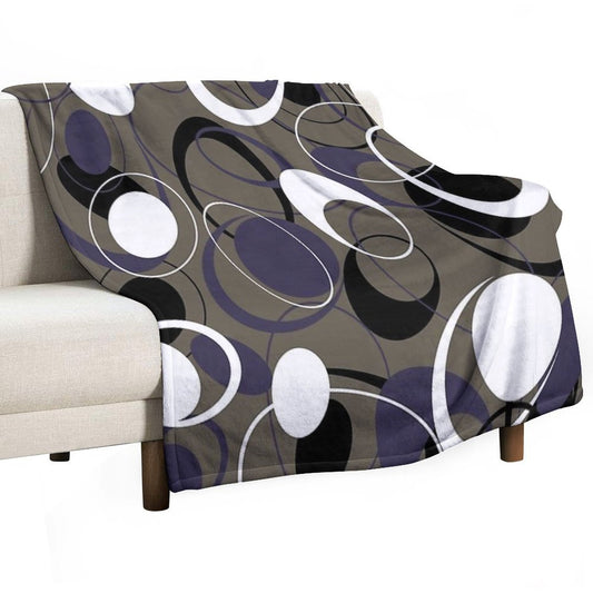 Retro 60s Ovals Throw Blanket