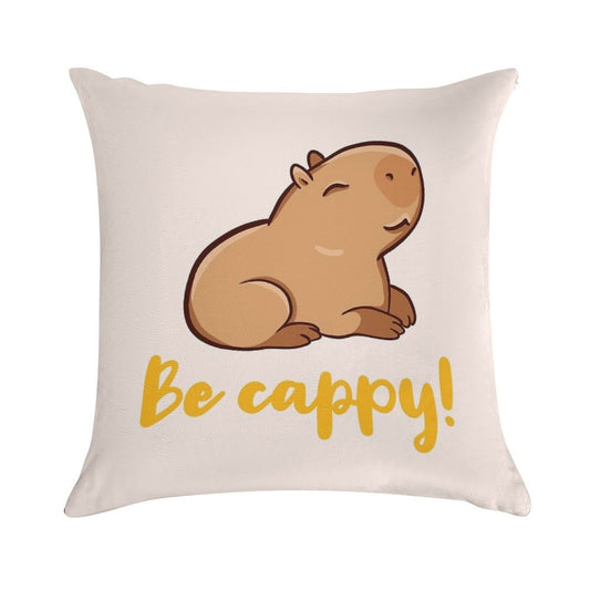 Cute Capybara, Be Cappy! Like A Capybara, Capy Soft Anti-Pilling Throw Pillow