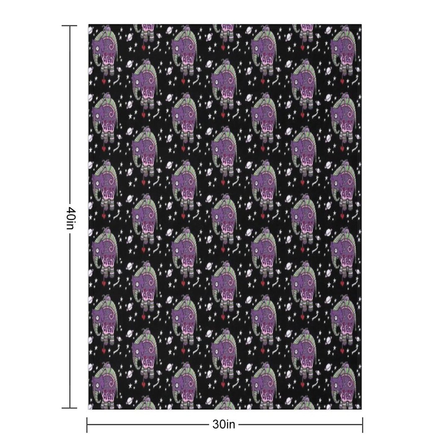Interstellar Elephant Tee Throw Blanket