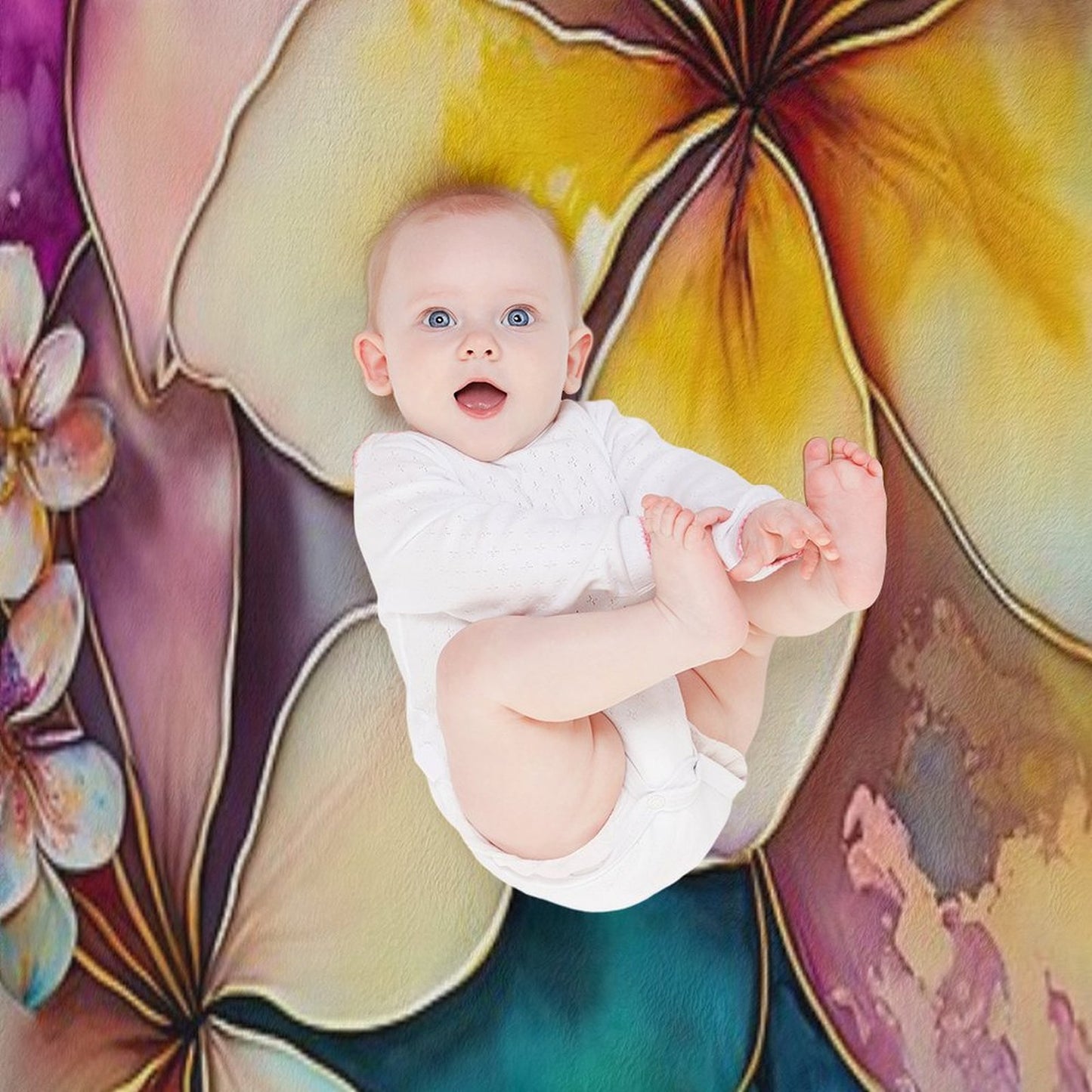 Plumeria Throw Blanket