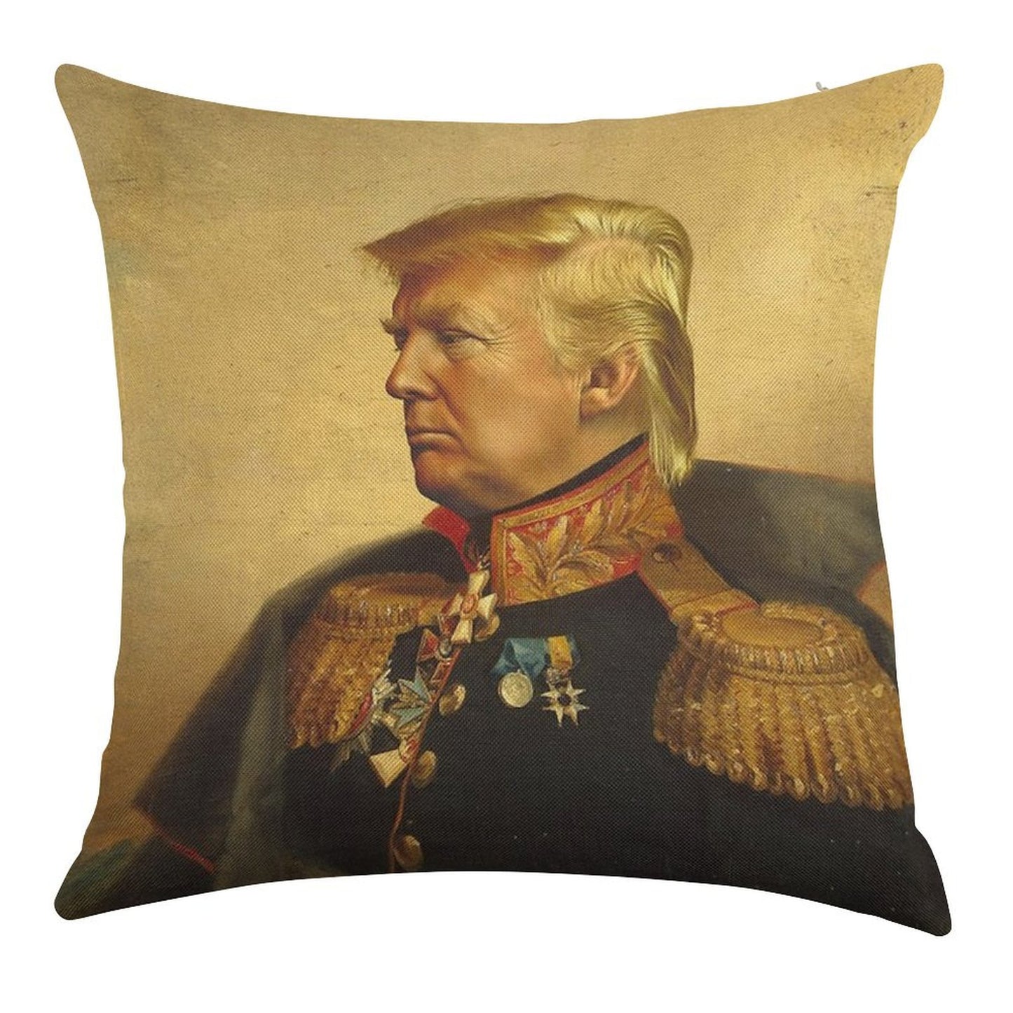 Donald Trump - Replaceface Linen Throw Pillow Cover