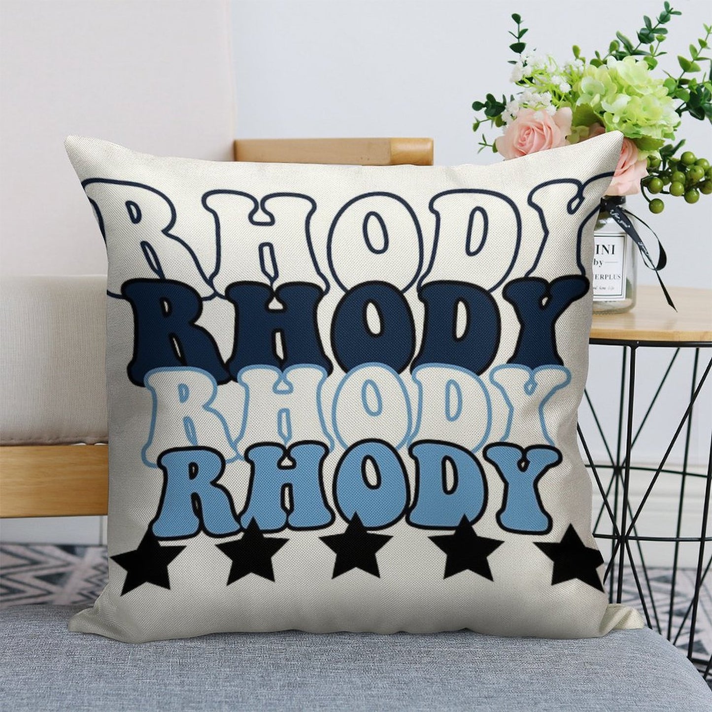 University of Rhode Island Pride Linen Throw Pillow Cover