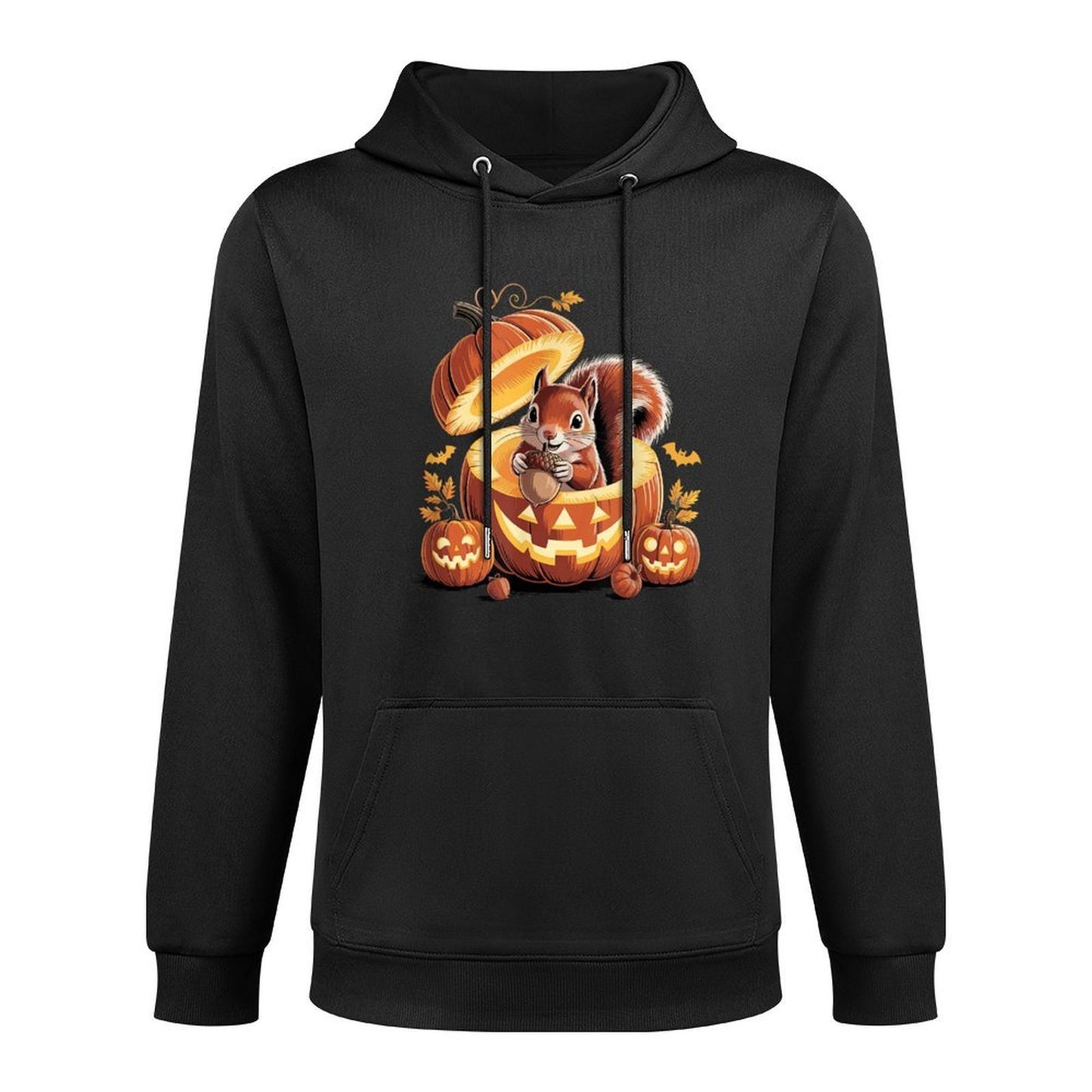 Halloween Squirrel Pumpkin Squirrels Cotton-Polyester Blend Hoodie