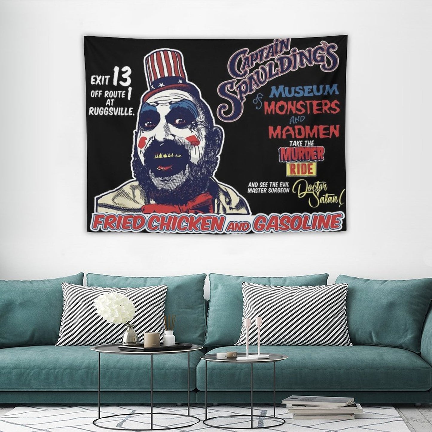 Captain Spaulding's Museum of Monsters And Madmen Tapestry