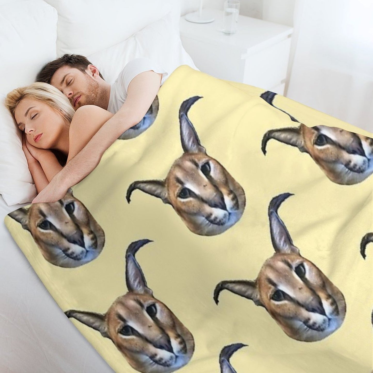 Big Floppa Throw Blanket