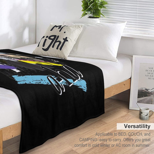 Original Vintage Styled 80s A-Ha Design Throw Blanket