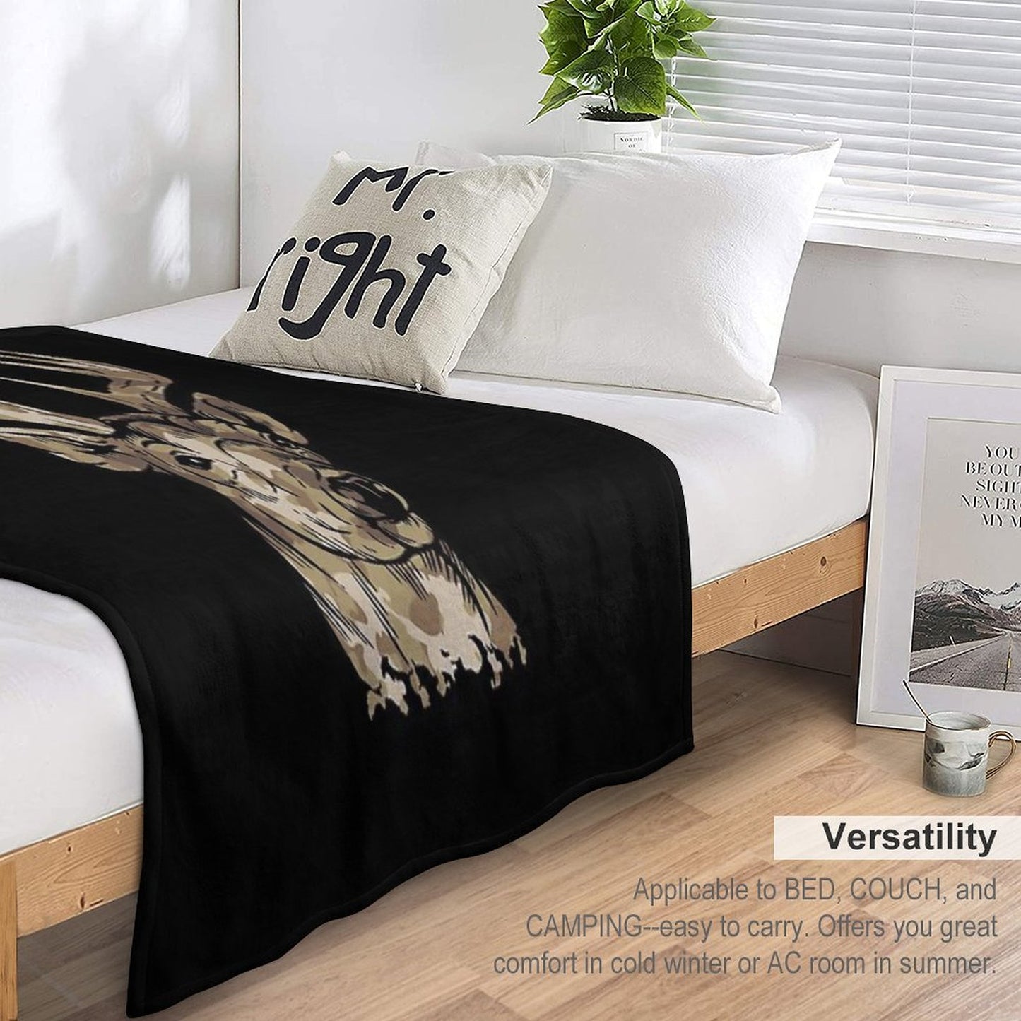 Deer Gear for Hunters - Camo Whitetail Buck Product Throw Blanket
