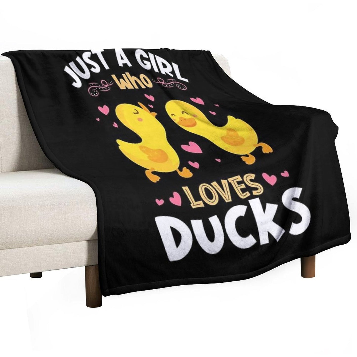 Just A Girl Who Loves Ducks Gift Throw Blanket