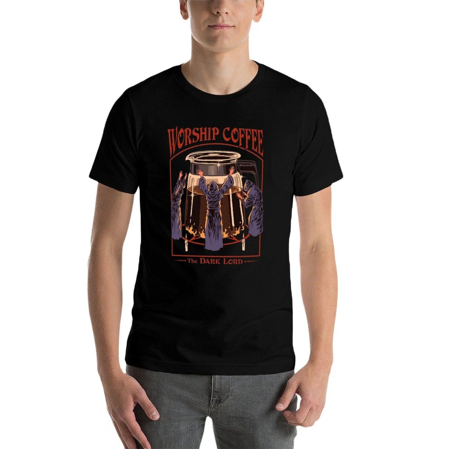 Worship Coffee Trendy Pattern T-Shirt