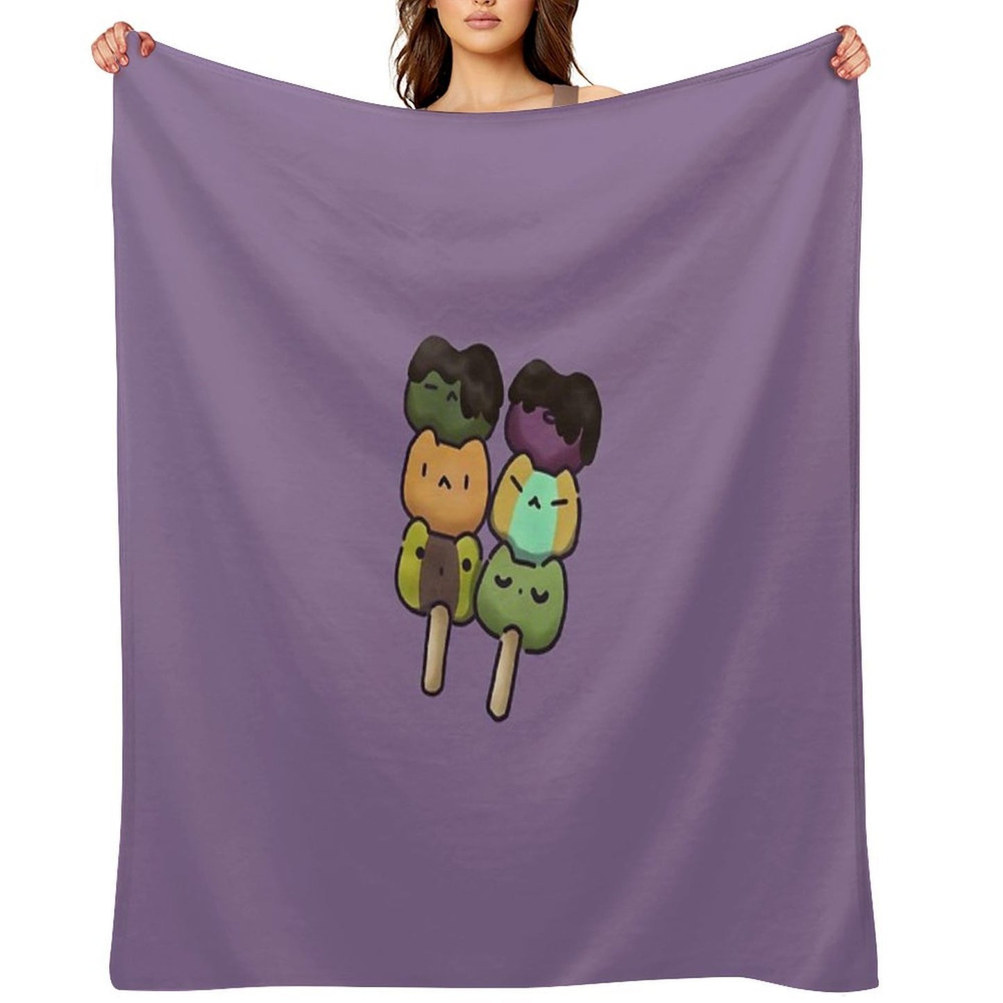Kitty Dango Throw Blanket