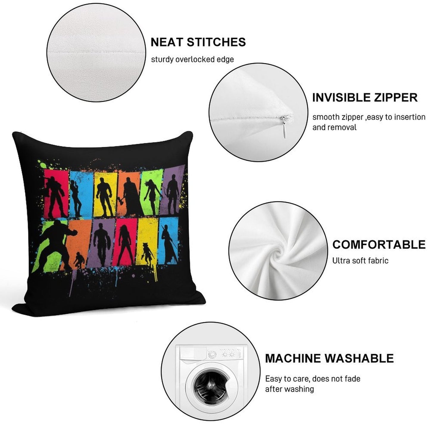 Whatever It Takes - Superhero Shirt Soft Home Decor Throw Pillow