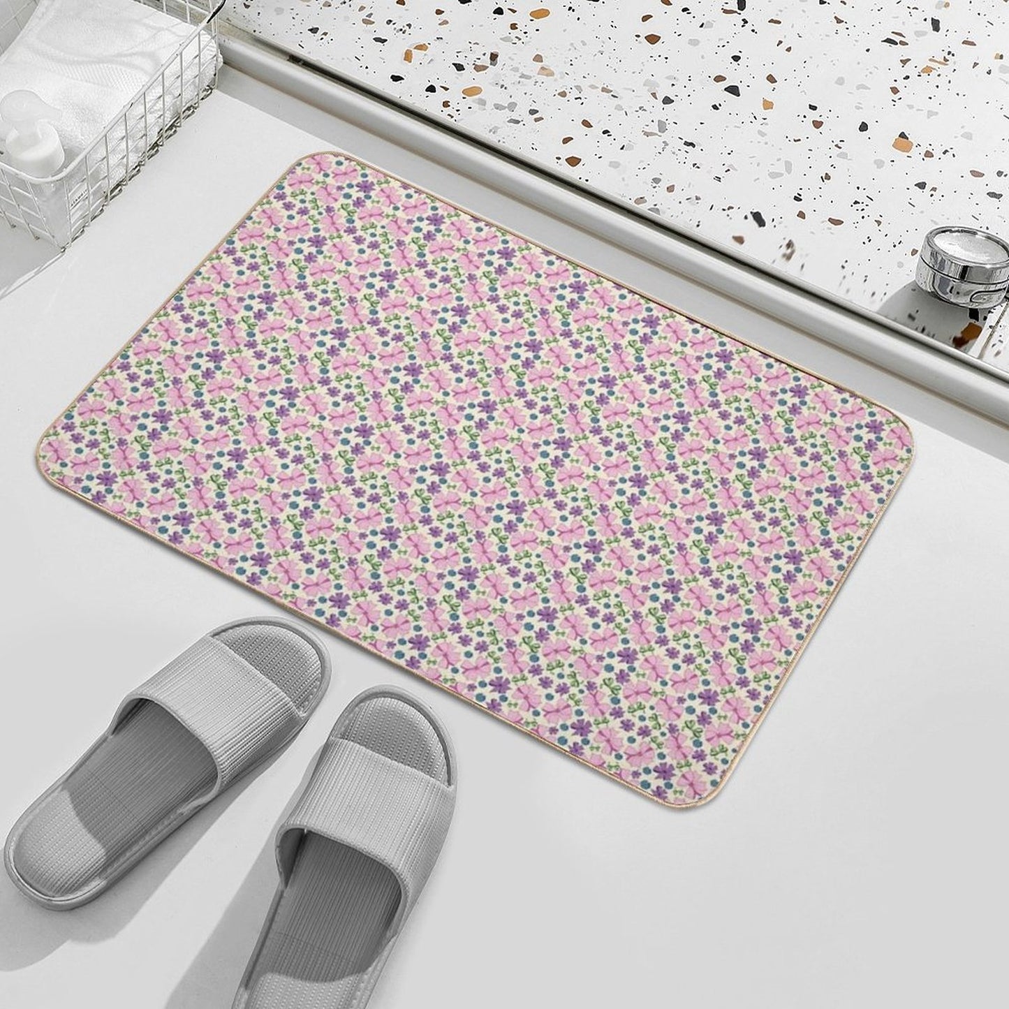 Ribbons & Bows Galore Repositionable Bath Mat