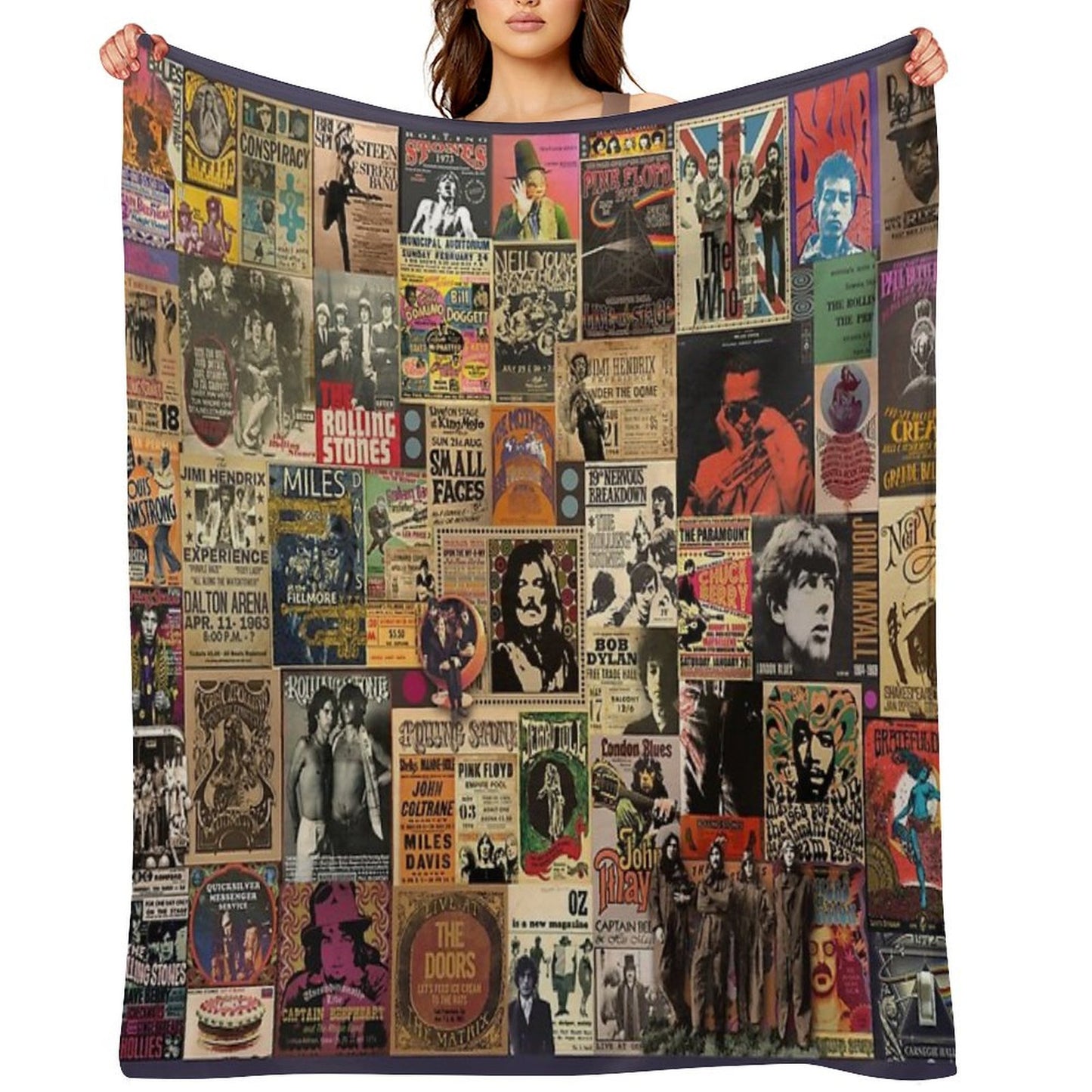 Rock N' Roll Stories Throw Blanket