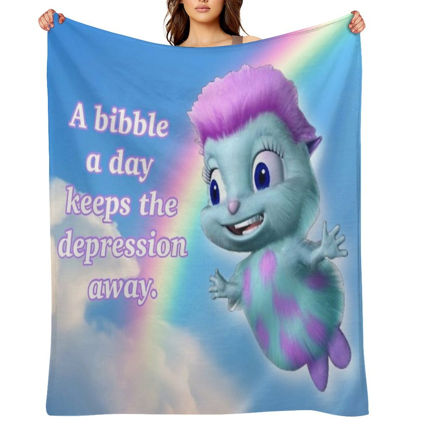 Bibble Motto Throw Blanket