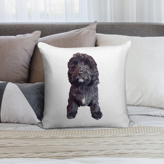 Cavapoo Cavoodle Cockapoo Cuteness Soft Durable Construction Throw Pillow